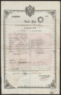 1853 Útlevél Sok Pecséttel / Passport For Burgenland Citizen - Non Classificati