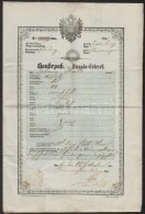 1850 Házaló útlevél Sok Pecséttel / Peddler Passport - Non Classificati