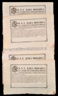 Cca 1800-1900 Magyaróvár, 5 Db Kitöltetlen, Nyomtatott FÅ‘bírói Hirdetmény,... - Ohne Zuordnung