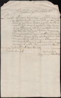 1758 Fancsika, Nagyiványi Fekete Miklós Levele Ugocsa Vármegyei Szolgabíróhoz... - Non Classificati