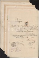 Cca 1860-1920 9 Db Okmánybélyeges Okmány, Szép Bélyegekkel - Sin Clasificación