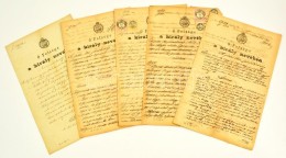 1882-1884 5 Db Régi ítéletek, 4 Db A Pécsi Kir.... - Unclassified