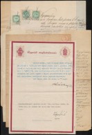 Cca 1860-1945 7 Db Okmánybélyeges Okmány - Unclassified