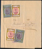 1922 Marhalevél 1K/3K Eger Városi + Forgalmi Adó Bélyegekkel Vegyes Lerovással - Sin Clasificación