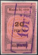 1946 Miskolc Thjf. Városi ínségbélyeg 1Ft/20P (3.500) - Sin Clasificación