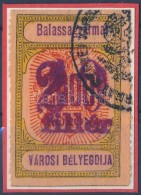 1927 Balassagyarmat Városi Bélyegdíj 11 Sz. Okmánybélyege (8.000) - Unclassified
