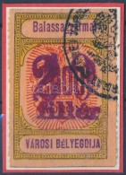 1927 Balassagyarmat Városi Bélyegdíj 11 Sz. Okmánybélyege (8.000) - Sin Clasificación