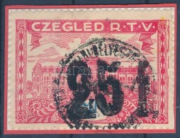 1932 Cegléd R.T.V. Illetékbélyeg 25f/1p (8.000) - Sin Clasificación