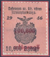 1946 Debrecen SZ.KIR.V. 75 Sz. Okirati Illetékbélyeg(9.100) - Unclassified