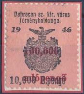 1946 Debrecen SZ.KIR.V. 75 Sz. Okirati Illetékbélyeg(9.100) - Sin Clasificación