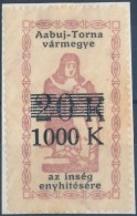 1924 Abaúj-Torna Vármegyei ínségbélyeg 1000K/20K Felcserélt BetÅ±kkel,... - Unclassified