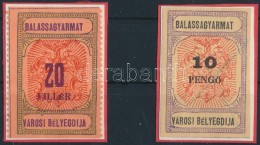 1933-1945 Balassagyarmat Városi Bélyegdíj 13 és 23 Sz. 84 Oldalon Fogazatlan)... - Non Classificati