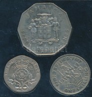 Vegyes: Nagy-Britannia 1948. 1Sh + 1982. 20P + Jamaica 1975. 50c Plasztiktokban T:2,2-
Mixed: Great Britain 1948. 1... - Unclassified