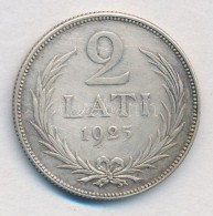 Lettország 1925. 2L Ag T:2 Patina Latvia 1925. 2 Lati Ag C:XF Patina 
Krause KM#8 - Unclassified