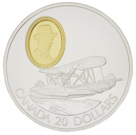 Kanada 1992. 20$ Ag 'Vickers Vedette - Wilfred T. Reid' Aranyozott Portré, Eredeti Dísztokban... - Sin Clasificación