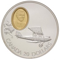 Kanada 1992. 20$ Ag 'de Havilland Gipsy Moth - Murton A. Seymour' Aranyozott Portré, Eredeti... - Sin Clasificación