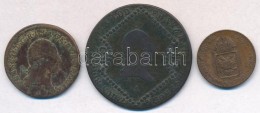 Ausztria 1800A 1kr Cu 'II. Ferenc' + 1807A 15kr Cu 'II. Ferenc' + 1816A 1/4kr Cu 'II. Ferenc' T:2-,3
Austria 1800A... - Unclassified