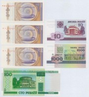 Vegyes: Fehéroroszország 1998. 1000R + 2000. 10R + 100R + Mianmar 1994. 50P (3x) Közte... - Sin Clasificación