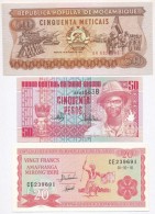 Mozambik 1986. 50M + 1990. Bissau-Guinea 1990. 50P + Burundi 1991. 20Fr T:I
Mozambique 1986. 50 Meticais + 1990.... - Sin Clasificación