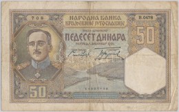 Jugoszlávia 1931. 50 D T:III
Yugoslavia 1931. 50 Dinara C:F - Sin Clasificación