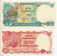 Indonézia 1984. 100R + 1988. 500R T:I,I-
Indonesia 1984. 100 Rupiah + 1988. 500 Rupiah C:UNC,AU - Sin Clasificación