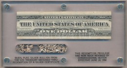 Amerikai Egyesült Államok 1963-1965. (1957B) 1$ 'Silver Certificate - KisméretÅ±', Kék... - Sin Clasificación