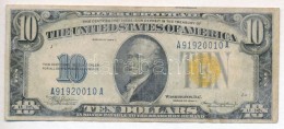 Amerikai Egyesült Államok 1934-1945. (1934A) 10$ 'Silver Certificate - KisméretÅ±', Sárga... - Non Classificati