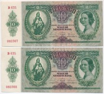 1936. 10P (2x) SorszámkövetÅ‘k T:II - Sin Clasificación