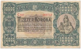1923. 10.000K 'Magyar Pénzjegynyomda Rt. Budapest' T:III Szép Papír - Sin Clasificación