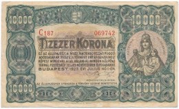 1923. 10.000K 'Magyar Pénzjegynyomda Rt. Budapest' T:III Szép Papír - Unclassified