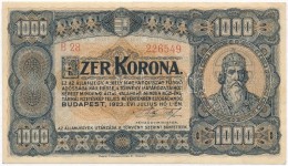 1923. 1000K 'Magyar Pénzjegynyomda R.t. Budapest' Nyomdahely Jelöléssel T:I- - Ohne Zuordnung