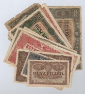 1920-1923. 13db-os Vegyes Magyar Korona Bankjegy Tétel T:III-IV - Unclassified