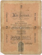 1848. 2Ft 'Kossuth Bankó' T:III- Szakadás, Ly. 
Adamo G106 - Sin Clasificación
