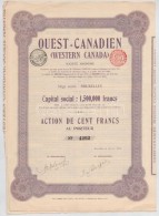 Belgium / Brüsszel 1913. 'Ouest Canadien (Western Canada) Société Anonyme' Nyugat-Kanadai... - Non Classificati