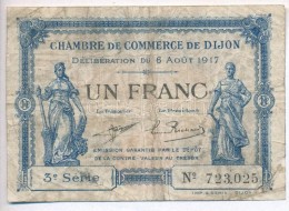 Franciaország / Dijoni Kereskedelmi Kamara 1917. 1Fr Szükségpénz T:III-
France / Chambre... - Unclassified
