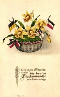 T1/T2 Namenstag / Name Day, Viribus Unitis Propaganda; Floral Litho - Non Classificati