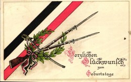 T2 Geburtstag / Birthday, German Military Propaganda Emb. - Non Classificati
