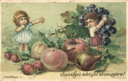 T2/T3 Nameday, Fruits; Italian Art Postcard CCM No. 2443 S: Bertiglia - Non Classés