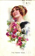 T2 'The Fairest Rose' Art Deco Postcard E.A.S.B. 110/1 S: Usabal - Unclassified