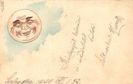 T2/T3 Full Moon Art Greeting Postcard, No. 211. Emb.  (EK) - Non Classés