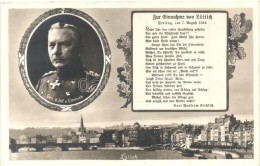 ** T1 Liege, Lüttich; Memorial Card For The Battle Of Liege, Otto Von Emmich - Unclassified