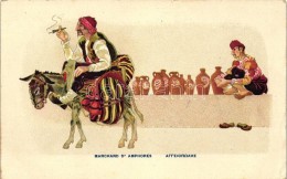 * T2/T3 Marchand D'Amphores / Pottery Vendor, Greek Folklore, Litho - Ohne Zuordnung