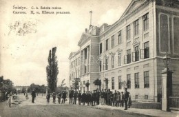 T2/T3 Sniatyn, C. K. Szkola Realna / School (worn Corner) - Ohne Zuordnung