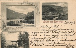 * T2/T3 1898 Rimske Toplice, Römerbad; Steinbrück, Charlotten Vue / Bridge, Pavilion, Floral (Rb) - Sin Clasificación