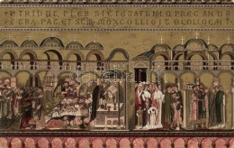 T3 Venice, Venezia; Basilica Di S. Marco, Mosaico / Church Interior, Golden Religious Art Postcard, Litho (EB) - Non Classificati