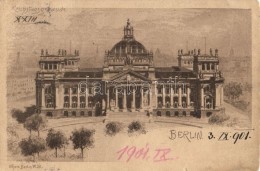 T3 Berlin, Reichstaggebaude, Etching S: H. Thiele (small Tear) - Unclassified