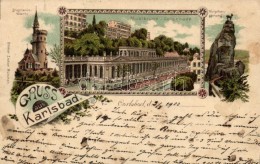 T2/T3 Karlovy Vary, Karlsbad; Stephanie-Wärte, Mühlbrunn, Hirschen-Spring; Ottmar Zieher Floral Litho... - Ohne Zuordnung