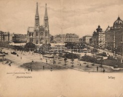 * T3 Vienna, Wien I. Maximilianplatz, Votivkirche;Deutsch's Postkartenverlag, Panoramacard (EK) - Ohne Zuordnung