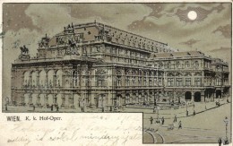 T2/T3 Vienna, Wien; K.k. Hof-Oper / Opera House Litho (EK) - Ohne Zuordnung