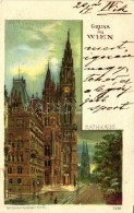 T2/T3 1899 Vienna, Wien, Rathaus; Verlag Karl Sütckers Kunstanstalt / Town Hall, Litho S: Rosenberger - Unclassified